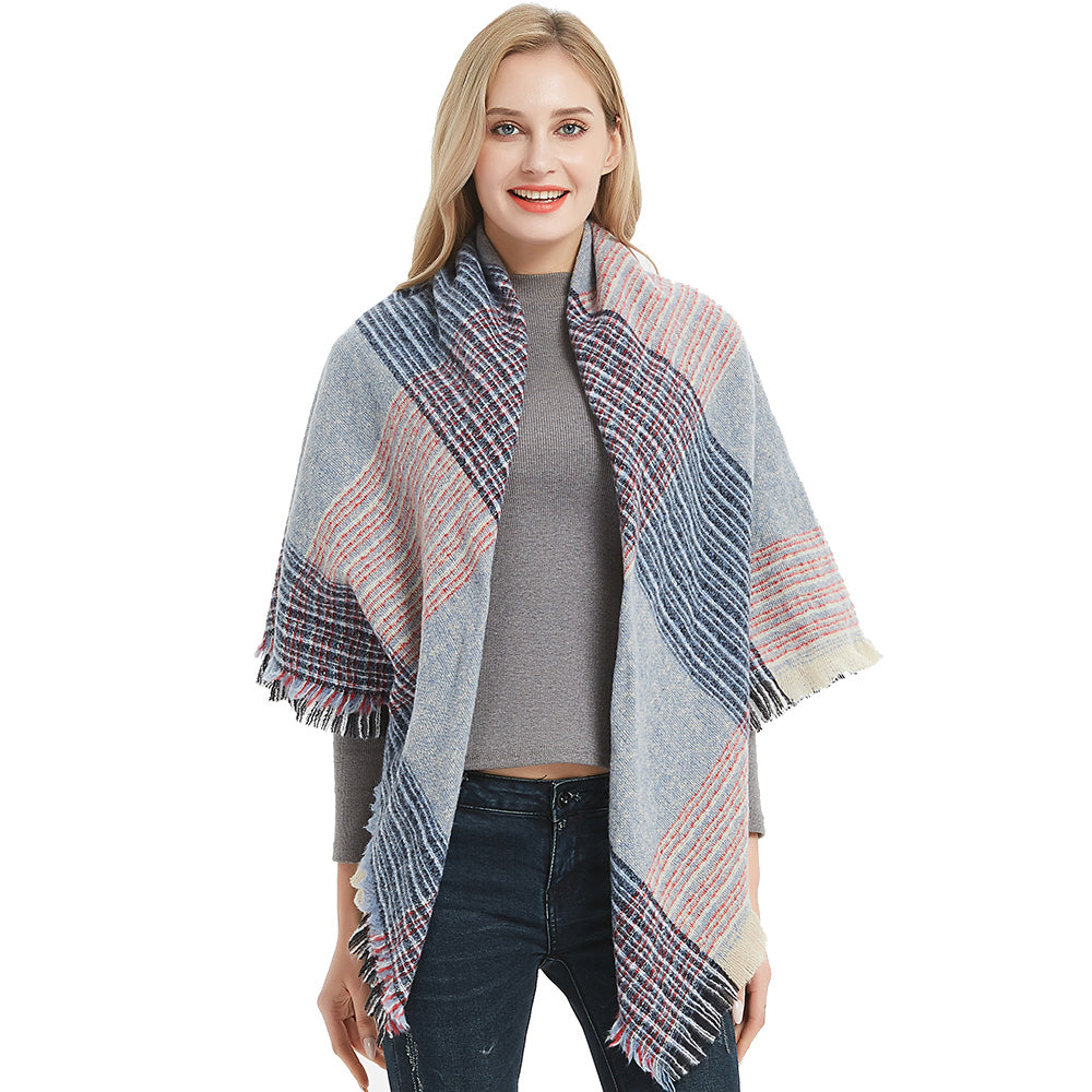 2020 fashion winter women woven imitate wool scarf cashmere pashmina scarf
